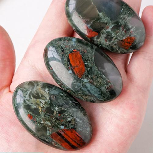 African Bloodstone Decoration Oval decoration length 50-60mm Sold By PC