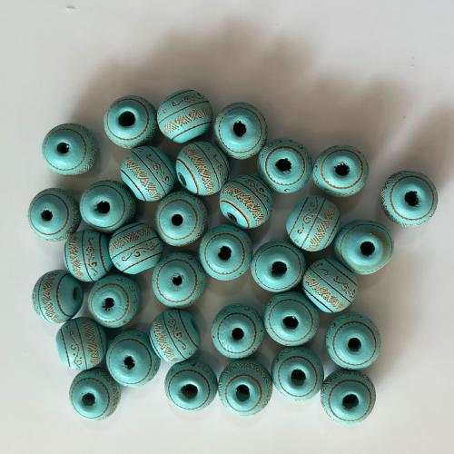 Wood Beads, Schima Superba, Round, Carved, DIY, more colors for choice, 10mm, Approx 500PCs/Bag, Sold By Bag