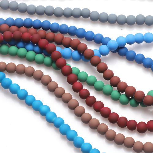Fashion Glass Beads, Round, DIY, more colors for choice, 8mm, Approx 100PCs/Strand, Sold By Strand