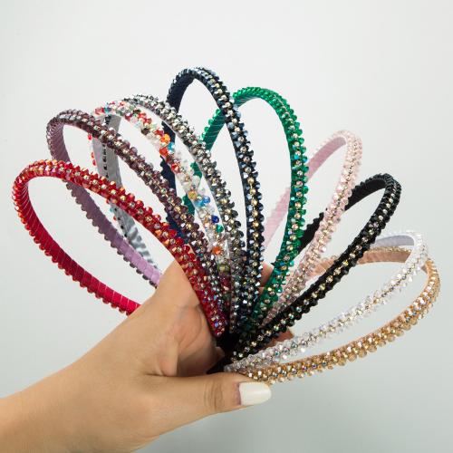 Haarbanden, Doek, met Kristal, handgemaakt, voor vrouw & met strass, meer kleuren voor de keuze, Verkocht door PC