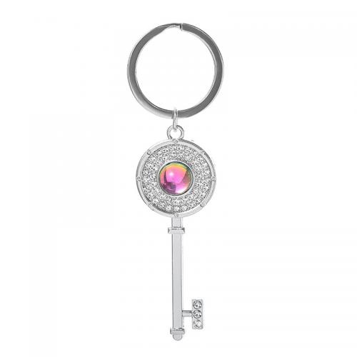 304 Stainless Steel Key Clasp with Acrylic Unisex & with rhinestone Sold By PC
