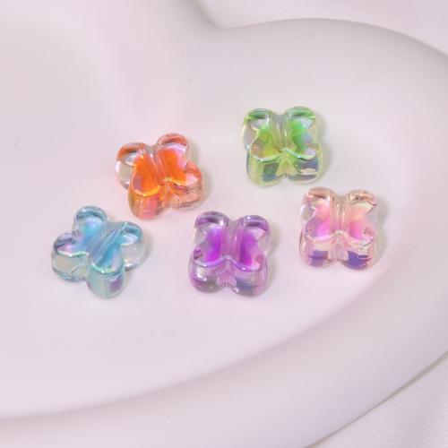 Plated Acrylic Beads Four Leaf Clover UV plating DIY Approx Sold By Bag