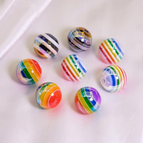 Plated Acrylic Beads Round UV plating DIY Approx 3mm Approx Sold By Bag