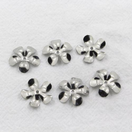 Stainless Steel Bead Cap 304 Stainless Steel petals DIY original color 15mm Sold By PC