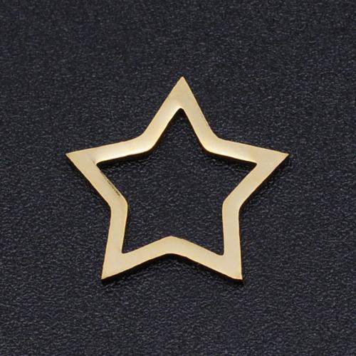 Titanium Steel Pendants Star Vacuum Ion Plating DIY & hollow Approx Sold By Bag