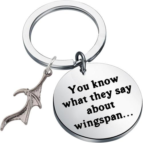 304 Stainless Steel Key Clasp Wing Shape Unisex & with letter pattern Sold By PC