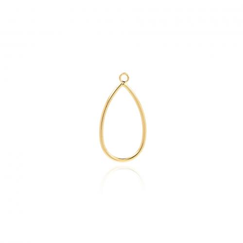 Brass Jewelry Pendants Teardrop 18K gold plated fashion jewelry & DIY & hollow nickel lead & cadmium free Sold By PC