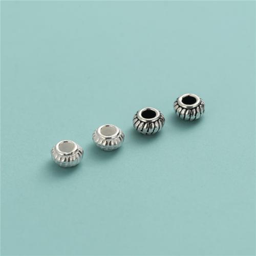 925 argento sterlina perline separate, Lanterna, DIY, nessuno, 4.70x2.80mm, Foro:Appross. 2.1mm, Venduto da PC