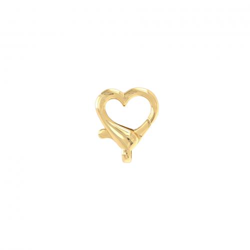 Brass Lobster Clasp Heart 18K gold plated DIY nickel lead & cadmium free Sold By PC
