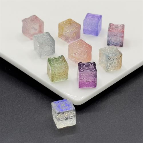 Lampwork Beads Square stoving varnish DIY 11mm Approx Sold By Bag