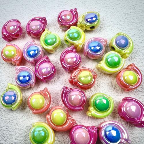 Plated Acrylic Beads Snail colorful plated DIY & two tone nickel lead & cadmium free Approx Sold By Bag
