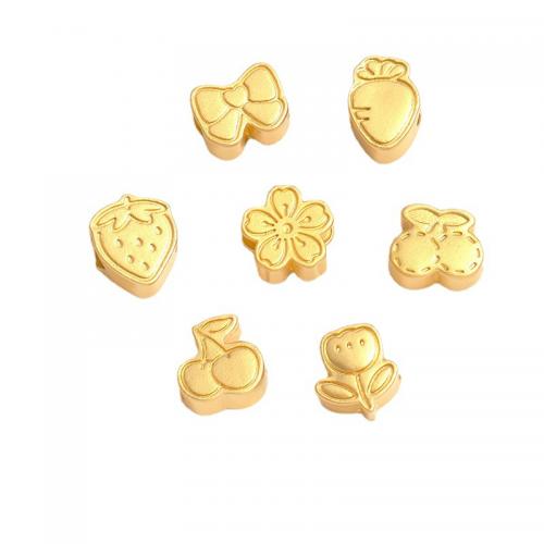 مجوهرات سبائك الزنك الخرز, مطلي, ديي & أنماط مختلفة للاختيار, ذهبي, تباع بواسطة PC