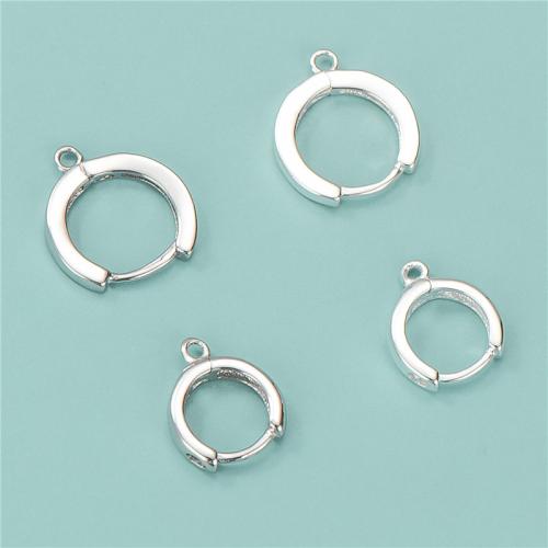925 Sterling Silver Earring Drop, 925 Sterling Zilver, Donut, DIY & verschillende grootte voor keus, meer kleuren voor de keuze, Verkocht door pair