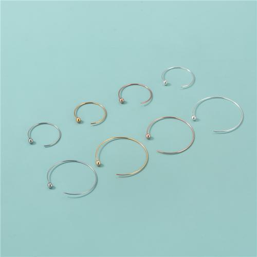 925 Sterling Sølv Hook Earwire, forgyldt, du kan DIY & forskellig størrelse for valg, flere farver til valg, Solgt af par