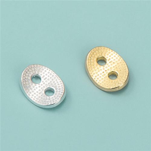 Gasket 925 Sterling Silver plated DIY & double-hole Approx 1.8mm Sold By PC