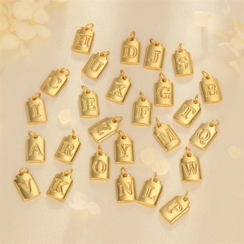 Brass Jewelry Pendants Rectangle gold color plated DIY nickel lead & cadmium free Sold By PC