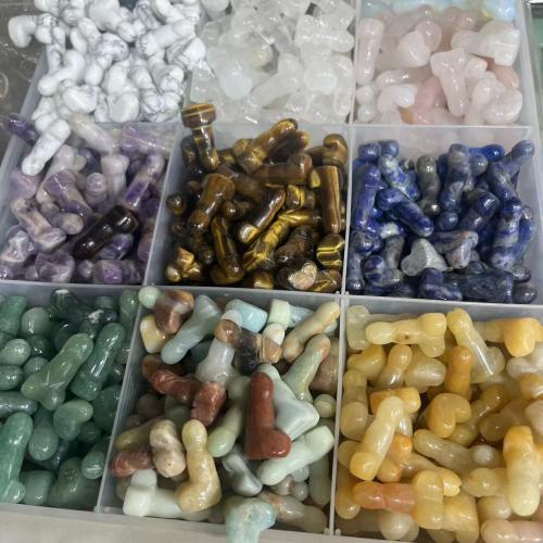 Gemstone Pendants Jewelry, Natural Stone, DIY & different materials for choice, more colors for choice, 18x30mm, Sold By PC