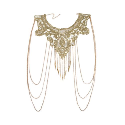 Body Chain Jewelry Zinc Alloy with Lace fashion jewelry & for woman gold nickel lead & cadmium free Sold By PC