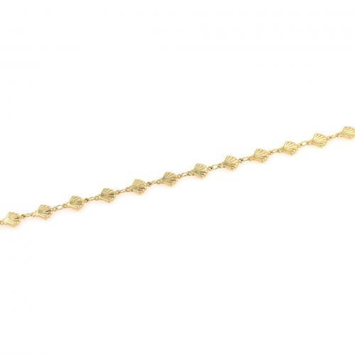 Brass Chain 18K gold plated fashion jewelry & DIY nickel lead & cadmium free 6.70mm Sold By m