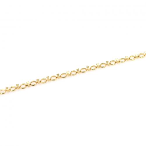 Brass Chain, 18K gold plated, fashion jewelry & DIY, nickel, lead & cadmium free, 6mm, Sold By m
