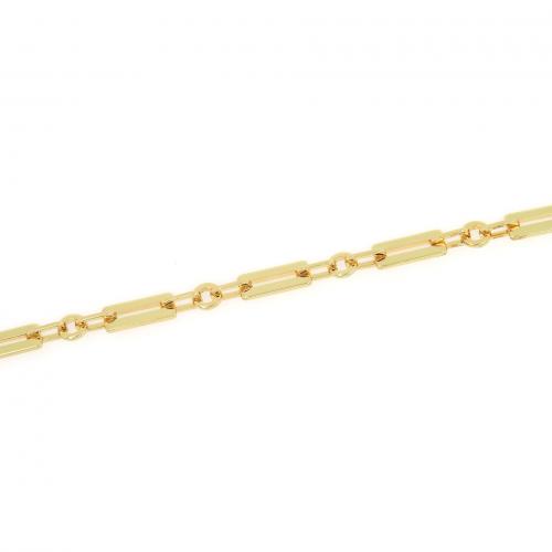 Brass Figaro Chain 18K gold plated fashion jewelry & DIY nickel lead & cadmium free 7mm Sold By m
