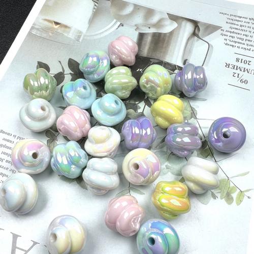 Plated Acrylic Beads colorful plated DIY & luminated 16mm Approx Sold By Bag