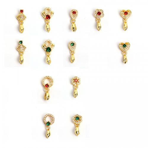 Brass Pinch Bail 18K gold plated DIY & with rhinestone Sold By PC