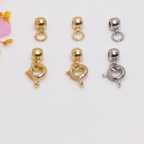 Brass Nakit perle, Mesing, s Silikonska, pozlaćen, možete DIY & različitih stilova za izbor, Prodano By PC