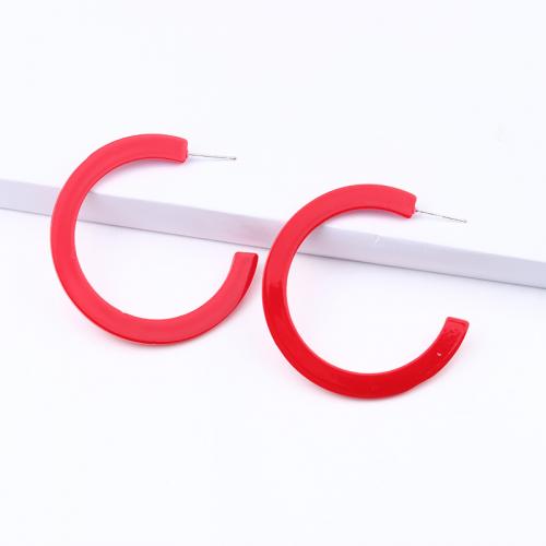Acrylic Jewelry Earring Letter C fashion jewelry & for woman Sold By Pair