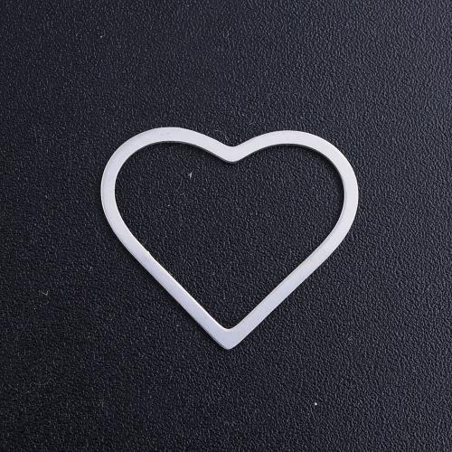Titanium Steel Pendants Heart Vacuum Ion Plating DIY & hollow Approx Sold By Bag