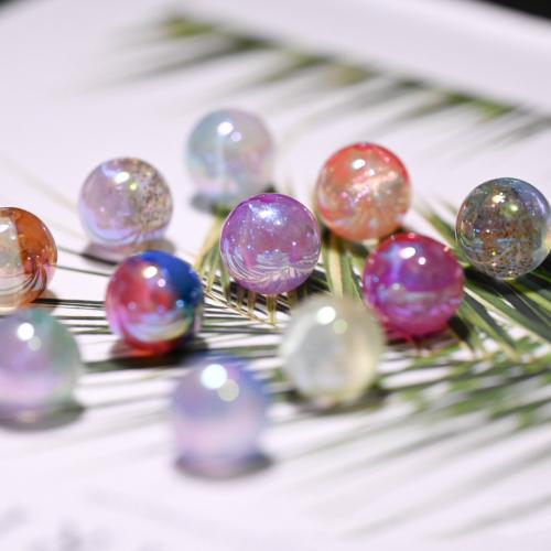 Plated Acrylic Beads Round colorful plated random style & DIY & two tone mixed colors 16mm Approx Sold By Bag