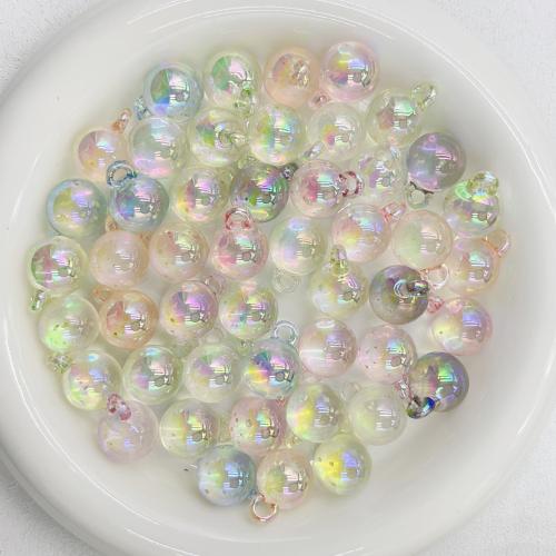 Acrylic Pendants Round UV plating DIY 14mm Approx Sold By Bag