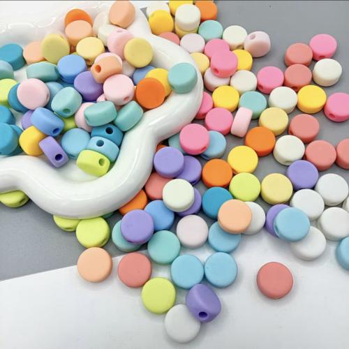 Acrylic Jewelry Beads, Flat Round, stoving varnish, DIY, more colors for choice, 16.26mm, Approx 10PCs/Bag, Sold By Bag