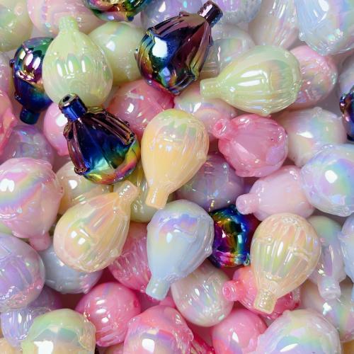 Plated Acrylic Beads, Hot Balloon, UV plating, DIY, more colors for choice, 25mm, Approx 5PCs/Bag, Sold By Bag