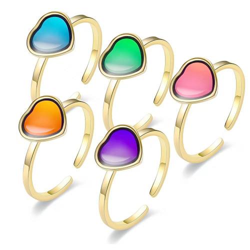 Titantium Steel finger ring, Titan Stål, Hjärta, mode smycken & Unisex & emalj, fler färger för val, ring shank 2mm, Love diameter 7mm, Säljs av PC