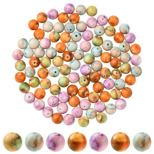 Blandet akryl perler, Runde, du kan DIY, blandede farver, 100pc'er/Bag, Solgt af Bag