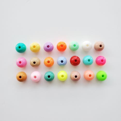 Akryl smykker perler, Runde, du kan DIY, flere farver til valg, 9mm, Ca. 940pc'er/Bag, Solgt af Bag