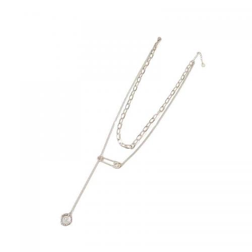 304 Stainless Steel Necklace plated multilayer & oval chain & for man Length Approx 16-20 Inch Sold By PC