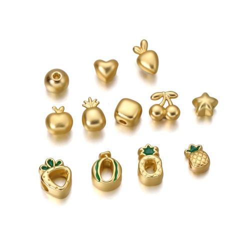 Cink legura nakit perle, Cink Alloy, pozlaćen, možete DIY & različite veličine za izbor & različitih dizajna za izbor, zlato, nikal, olovo i kadmij besplatno, 5računala/Torba, Prodano By Torba