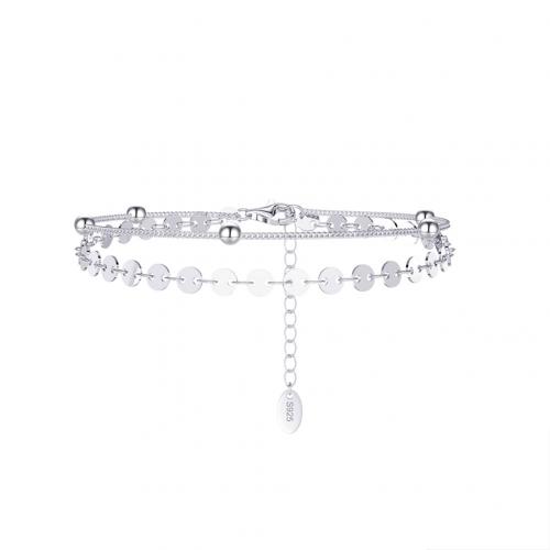 925 Sterling Silver Bangle Bracelet with 5CM extender chain plated for woman Length Approx 16 cm Sold By PC