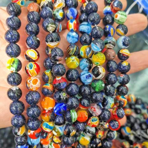 Handgemaakte Lampwork Beads, Ronde, DIY & verschillende grootte voor keus, meer kleuren voor de keuze, Verkocht door Strand