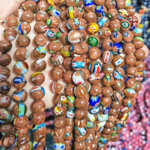 Perles murano faites à la main , chalumeau, Rond, DIY & normes différentes pour le choix, couleurs mélangées, Vendu par brin