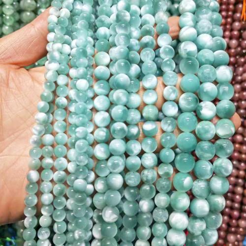 Gemstone Jewelry Beads Natural Stone Round DIY blue Sold By Strand
