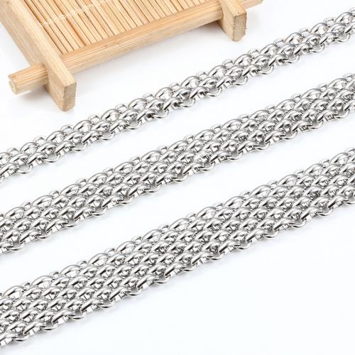 Rustfrit Stål Nekclace Chain, 304 rustfrit stål, du kan DIY & forskellig størrelse for valg, nikkel, bly & cadmium fri, Solgt af m