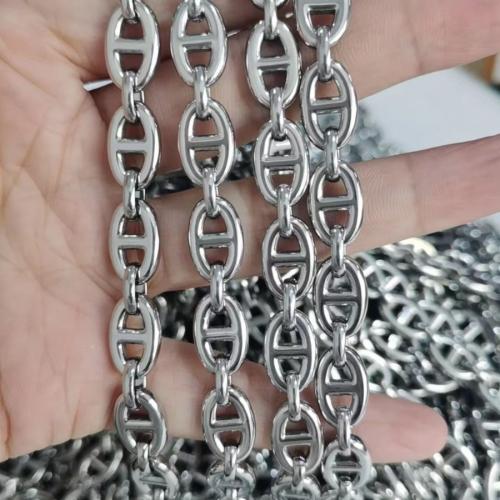 Rozsdamentes acél Nekclace Chain, 304 rozsdamentes acél, DIY, nikkel, ólom és kadmium mentes, Által értékesített m