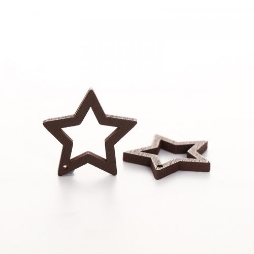Wood Pendants Star DIY & hollow Approx 1.2mm Approx Sold By Bag