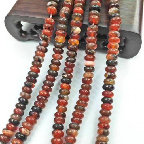 Agate Beads, Flat Round, DIY & different size for choice, mixed colors, Sold By Strand