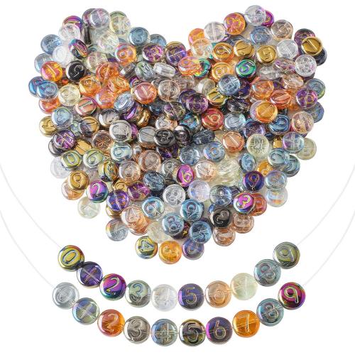Fashion Glass Beads, plated, mixed pattern & DIY & different styles for choice, multi-colored, Approx 100PCs/Bag, Sold By Bag