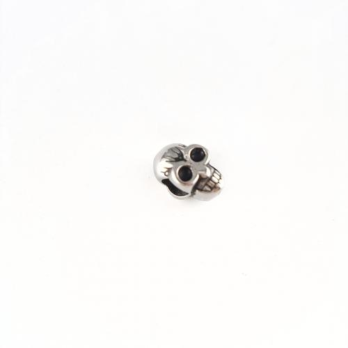 Edelstahl-Perlen mit großem Loch, 304 Edelstahl, Schädel, Salben, DIY, 8x12mm, verkauft von PC