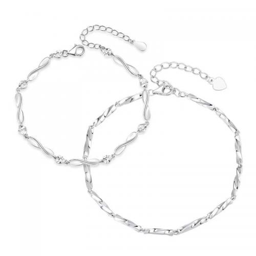 Couple Bracelet and Bangle Brass plated Unisex platinum color Sold By PC